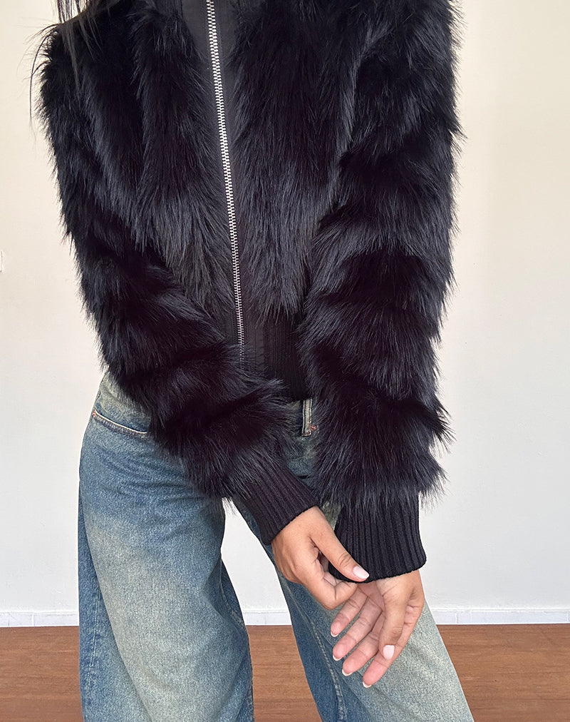 Immagine di Homari Giacca in ecopelliccia Shaggy in nero