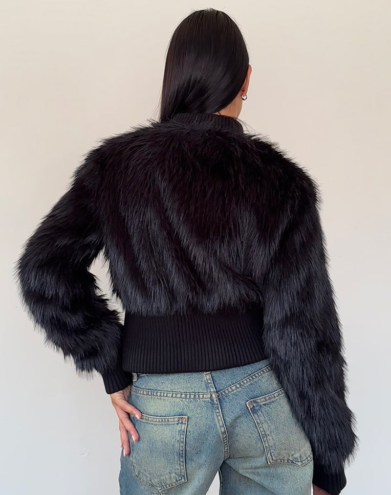 Immagine di Homari Giacca in ecopelliccia Shaggy in nero