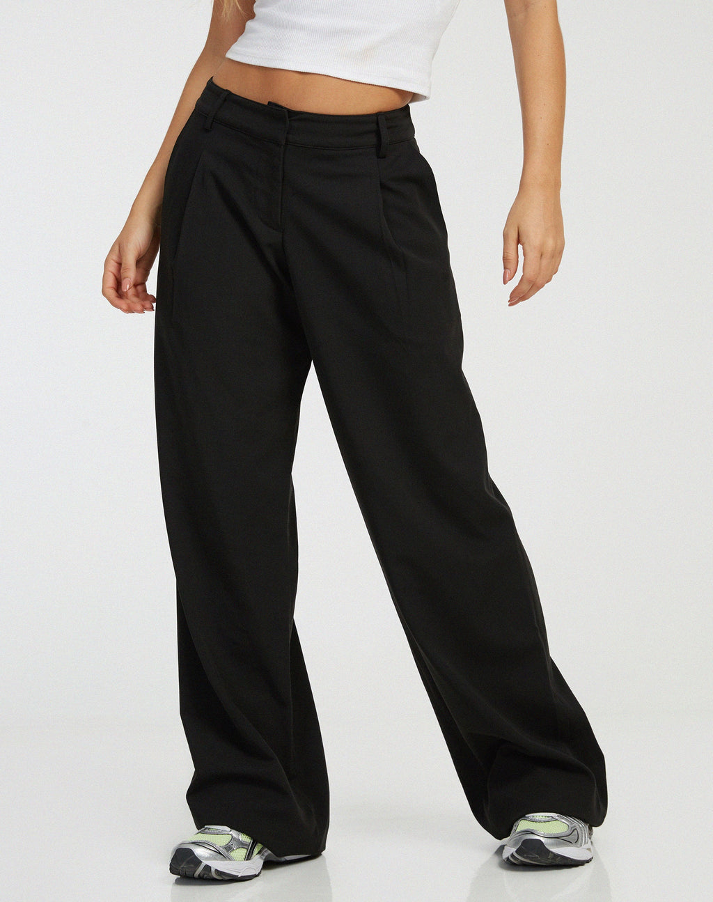 Pantaloni a gamba larga Hondra in nero