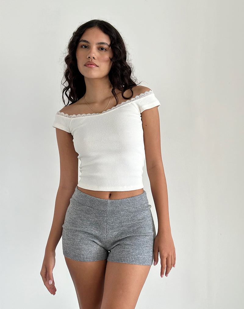 Pantaloni caldi Husan in maglia grigia