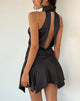 Immagine di Hydri Satin Halterneck Mini Dress in Black