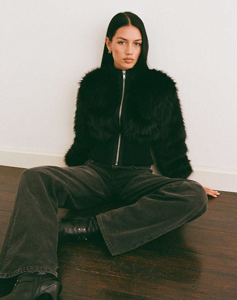 Immagine di Homari Giacca in ecopelliccia Shaggy in nero