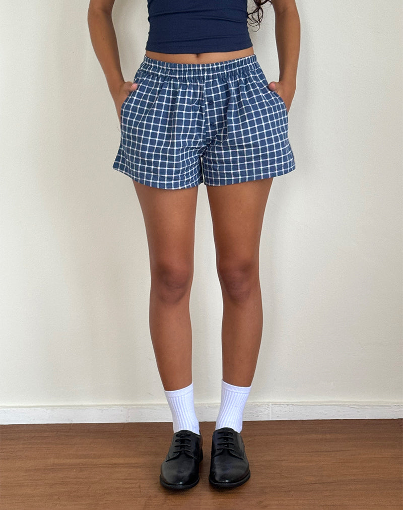 Immagine di Laboxe Short in Popeline Tartan Navy