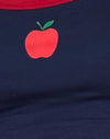  Navy con rilegatura rossa e motivo a mela