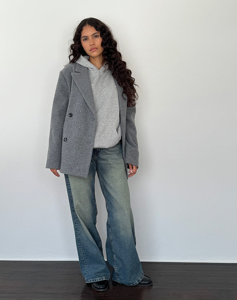 Immagine di Binaiya Blazer di lana oversize in grigio