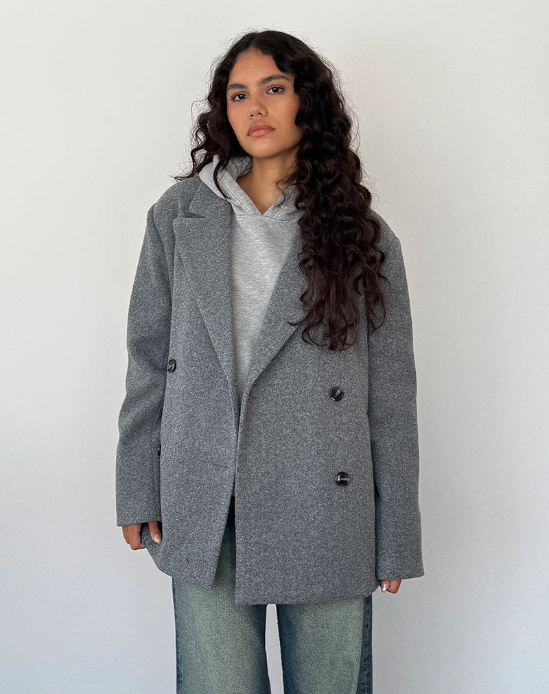 Immagine di Binaiya Blazer di lana oversize in grigio