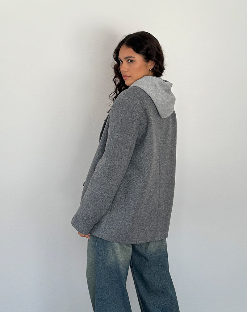 Immagine di Binaiya Blazer di lana oversize in grigio