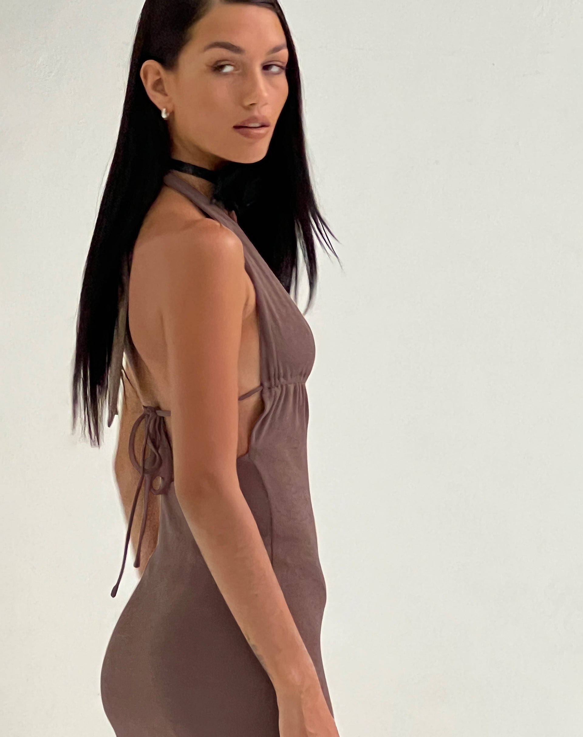Immagine di Savilla Mini Dress Halterneck in Peppercorn