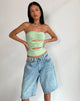 Immagine di Dayu Crop Top a fascia in salvia argento