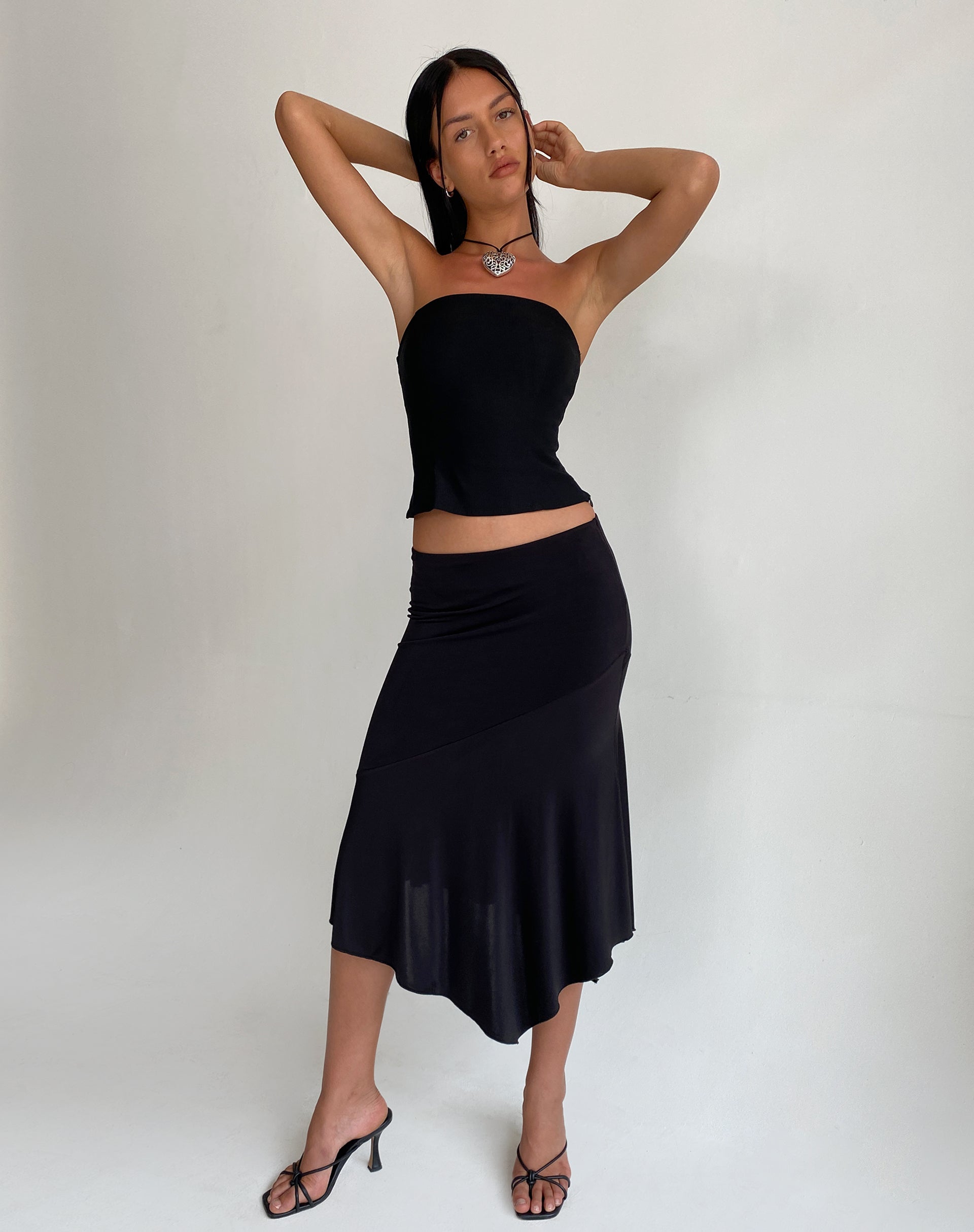 Immagine di Maribaya Top corsetto lungo in nero