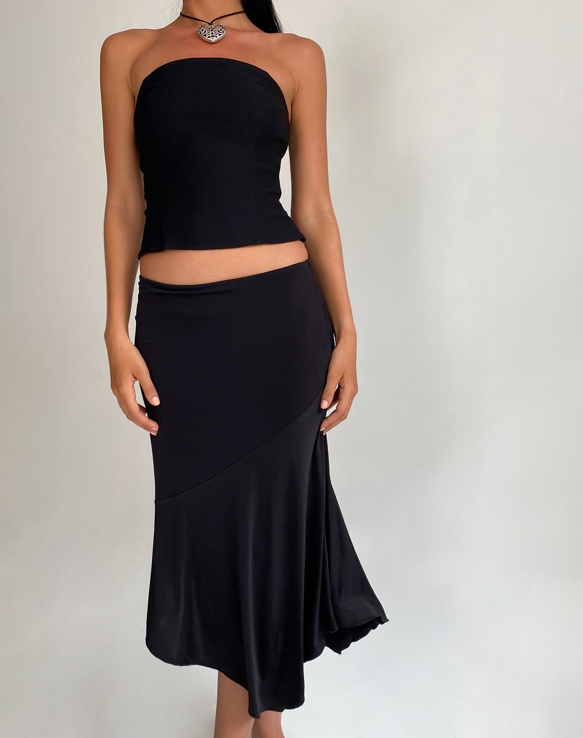 Immagine di Maribaya Top corsetto lungo in nero