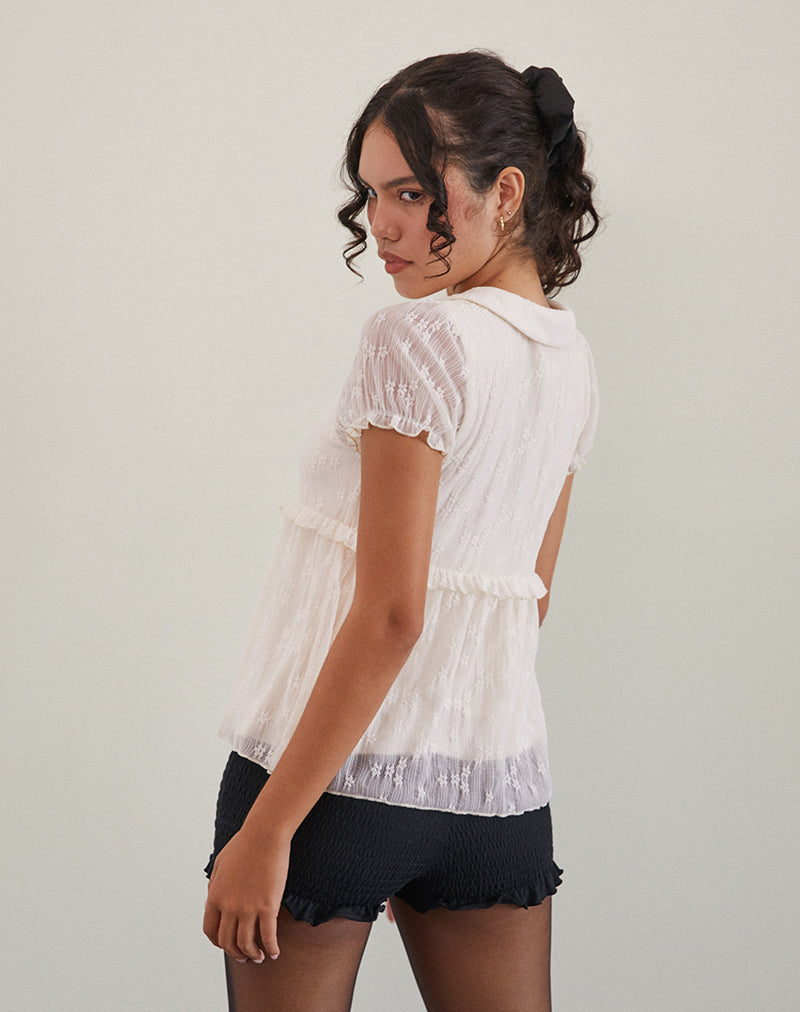 Immagine della blusa Immy in pizzo avorio