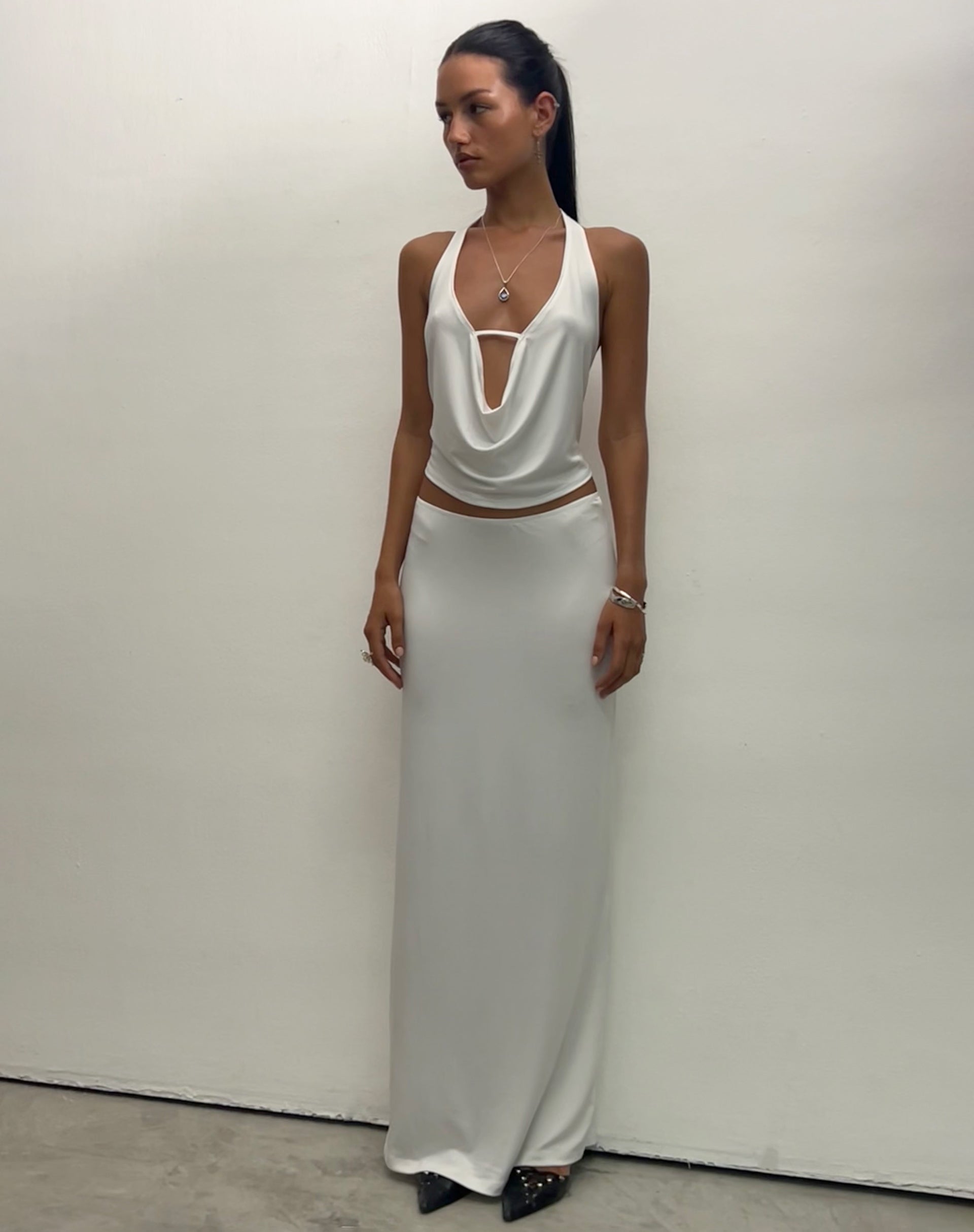 Immagine di Rim Jersey Maxi Gonna in Avorio