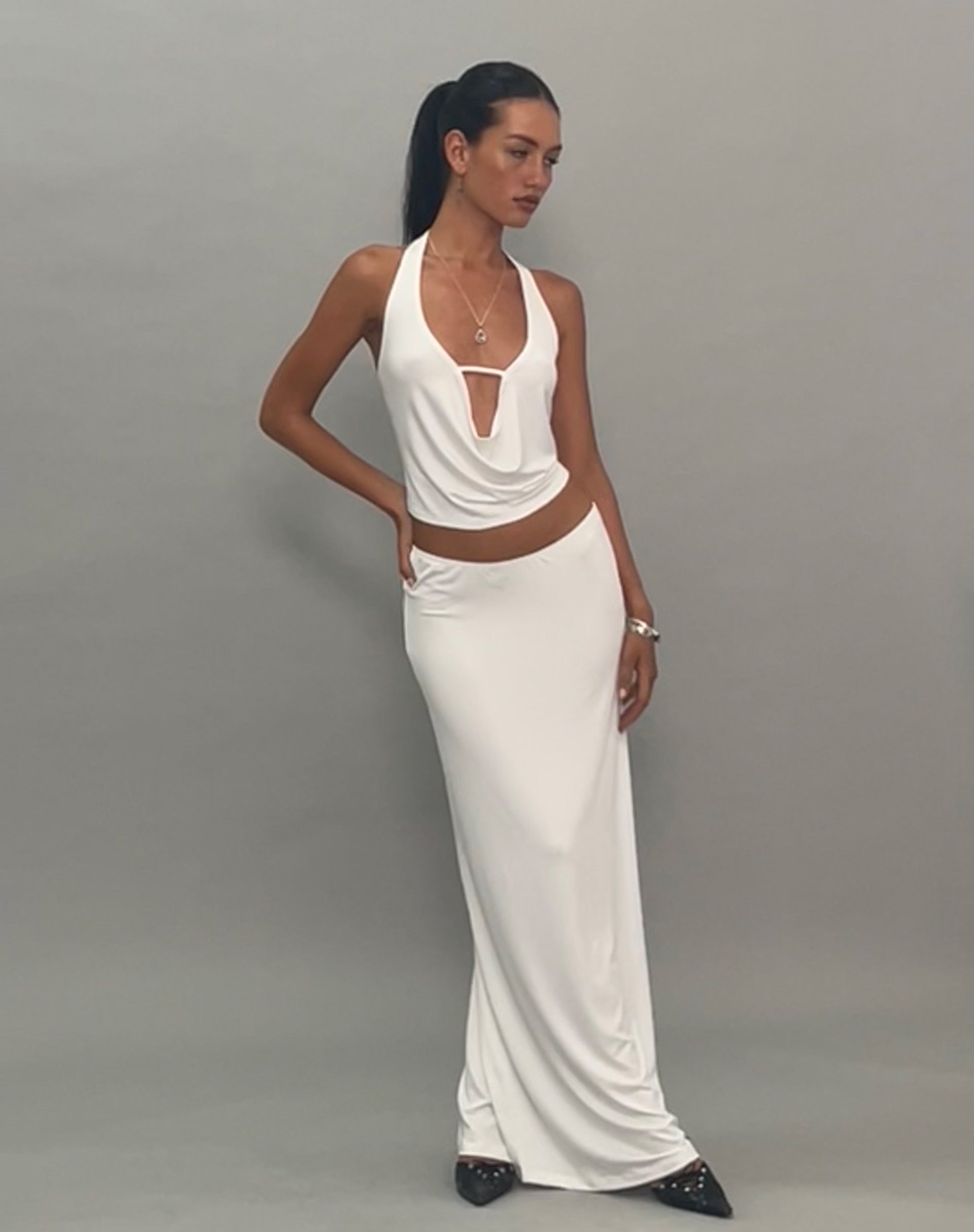 Immagine di Rim Jersey Maxi Gonna in Avorio