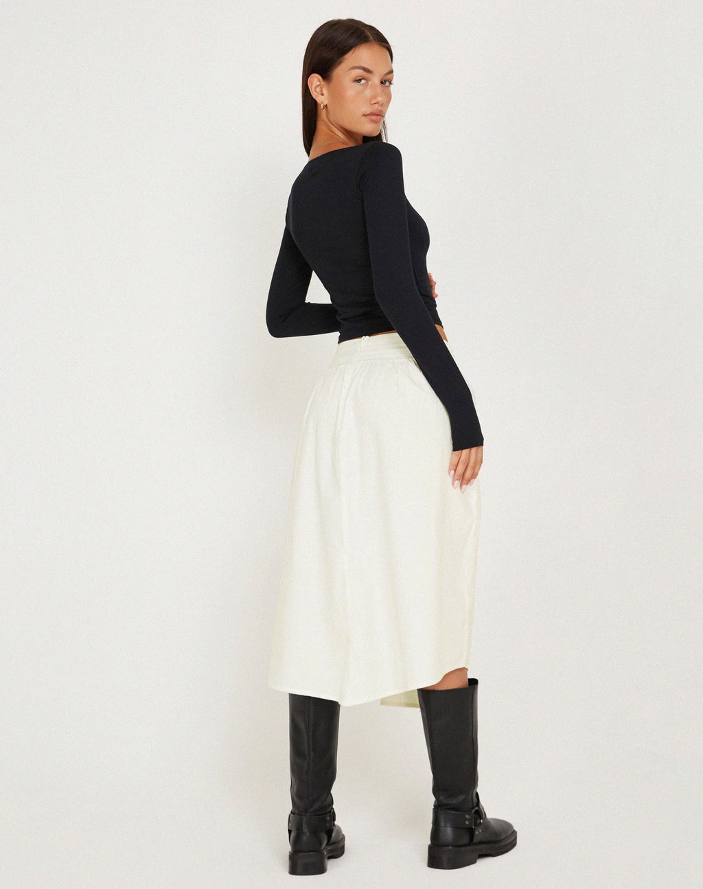 Gonna India Midi in bianco