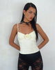 Immagine di Indus Cami Top in crema con rosone