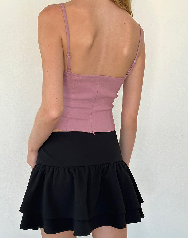Immagine di Indus Cami Top in Rosette Rosa Scuro