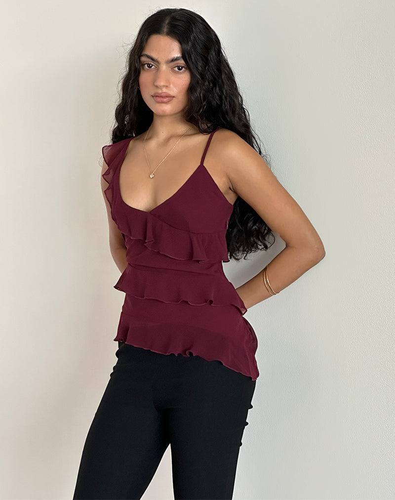 Immagine di Irani Top in Ruby Wine