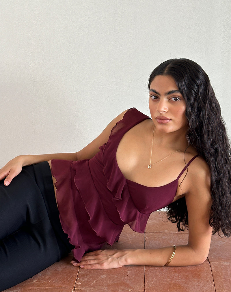 Immagine di Irani Top in Ruby Wine