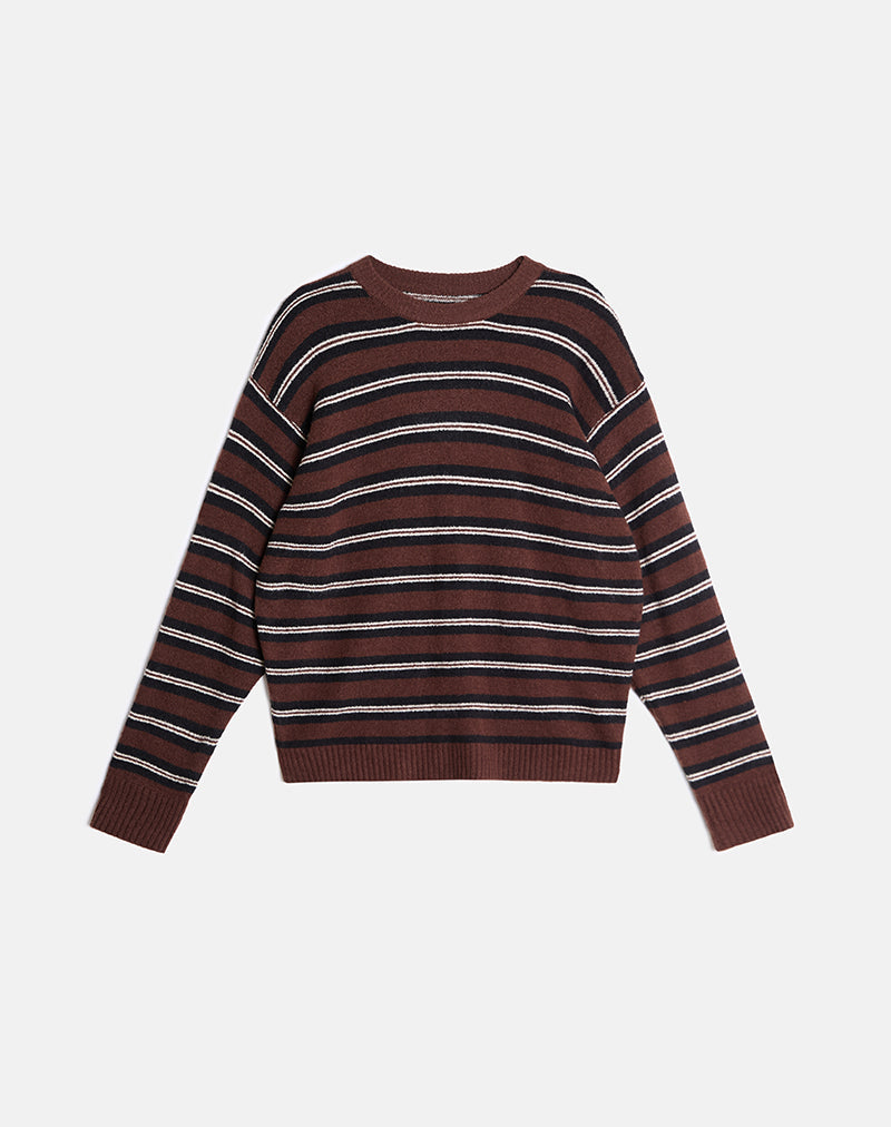 Immagine di Ishari Jumper a righe marrone Multi