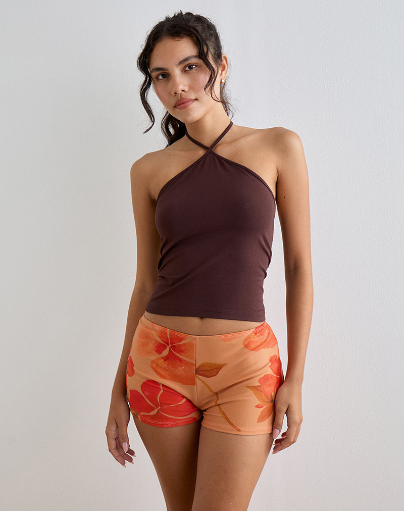 Immagine di Istora Shorts in Watercolour Hibiscus Orange