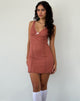 Immagine di Itzy Mini Dress in pizzo rosa appassito