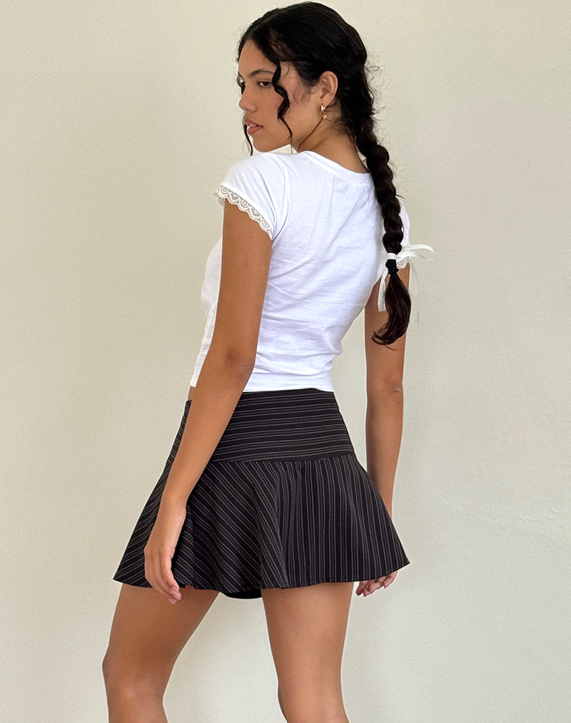 Immagine di Izzy Top in bianco Strawberry Girl Script