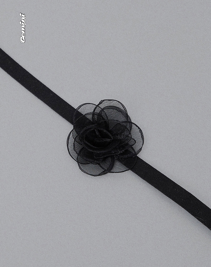 Immagine della collana girocollo Jada Black Rose di Gemini Jewels