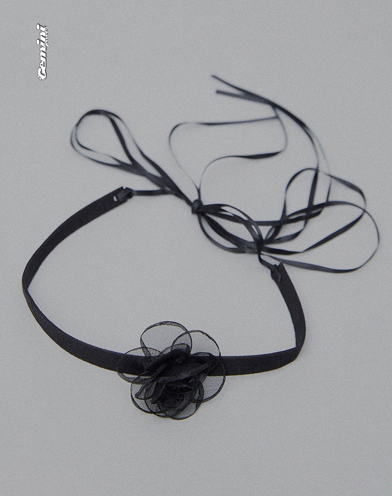 Immagine della collana girocollo Jada Black Rose di Gemini Jewels