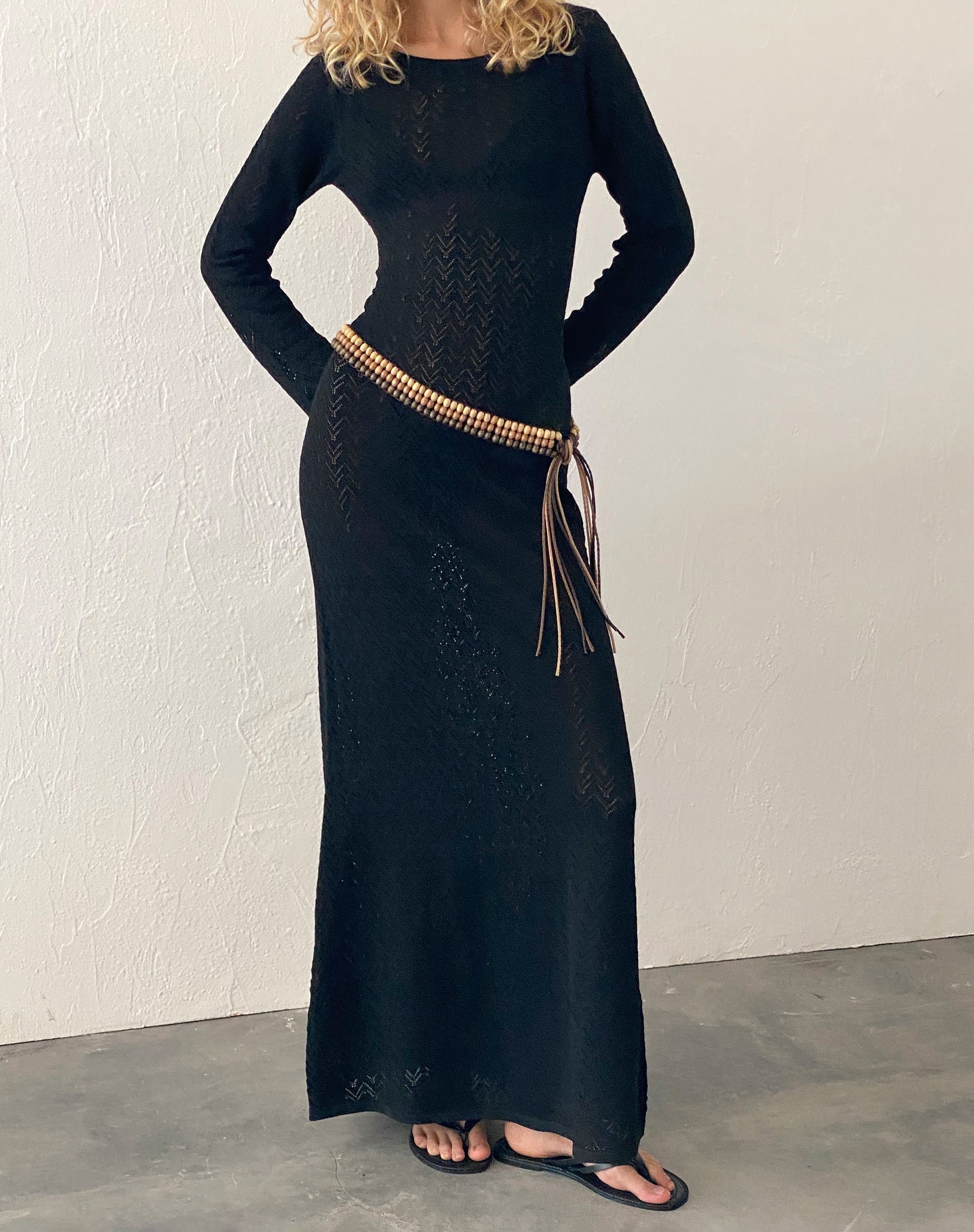Immagine di Jadie Open Back Maxi Dress in nero