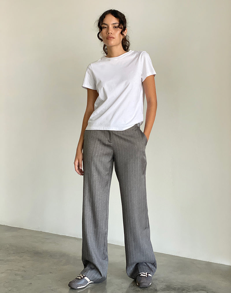 Immagine di Jaliba Pantalone elegante in gessato grigio Sartoriale