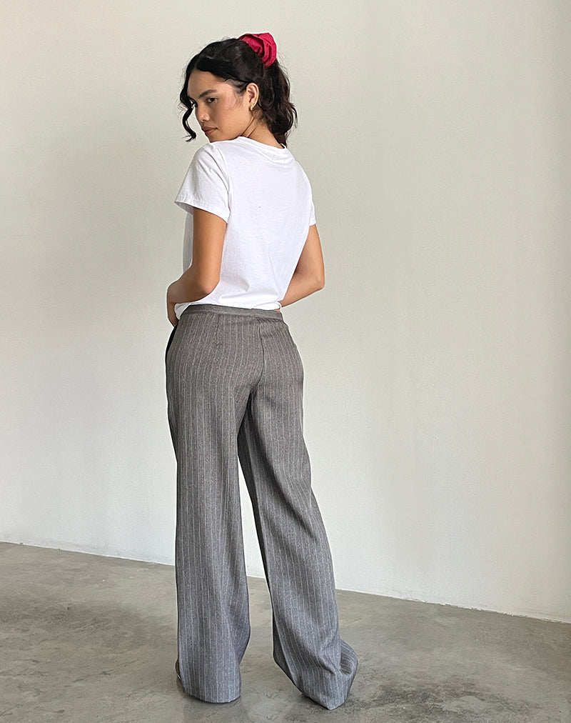 Immagine di Jaliba Pantalone elegante in gessato grigio Sartoriale