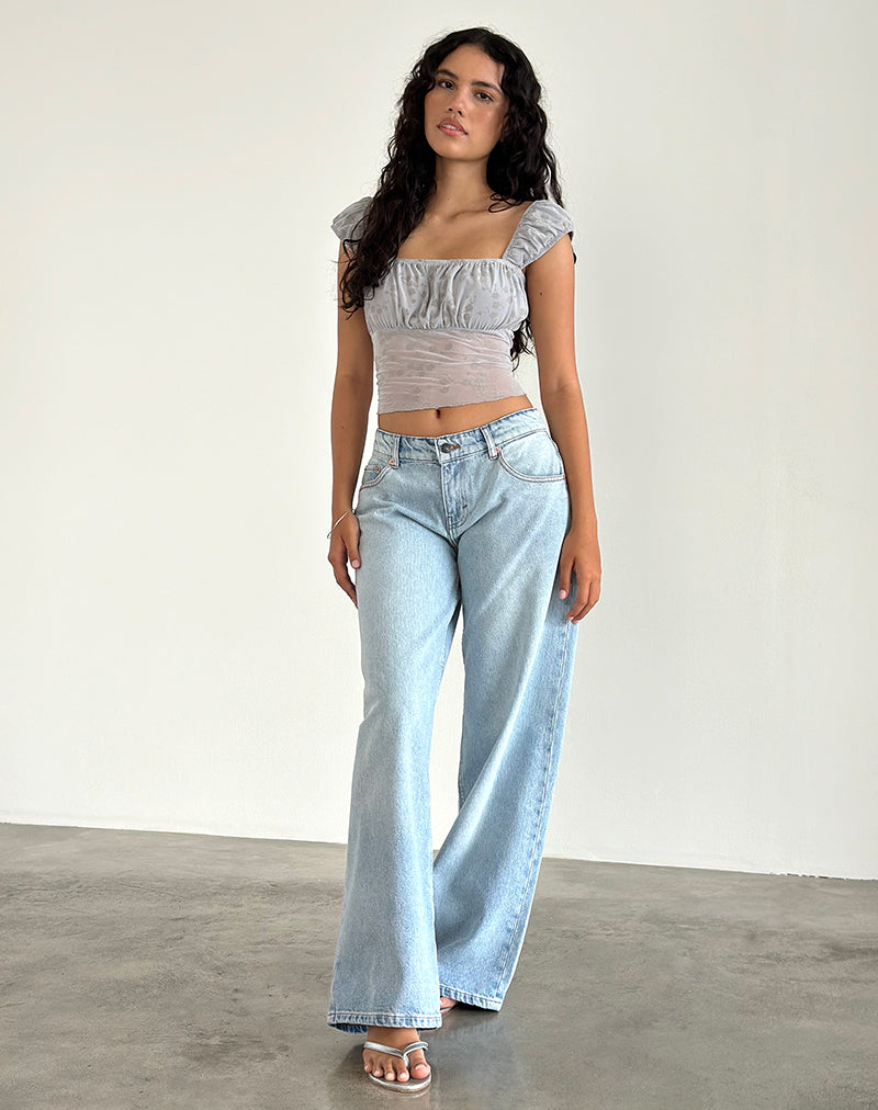 Top Jamet in Petali Flock Chic Grigio