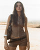 Immagine di Janae Gilet con borchie in marrone sartoriale