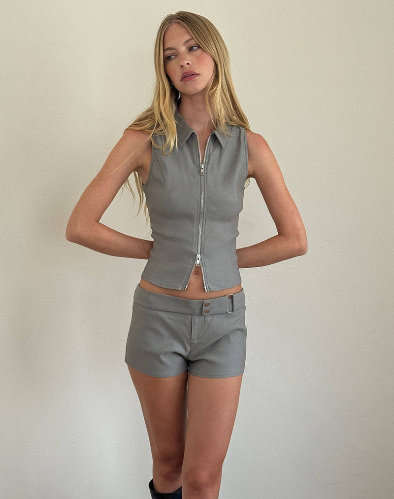 Immagine di Jarli Hot Pants in grigio sartoriale elasticizzato