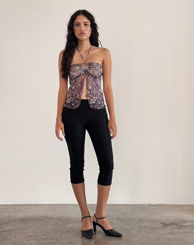 Immagine di Janar Top in Batik Botanico Marrone