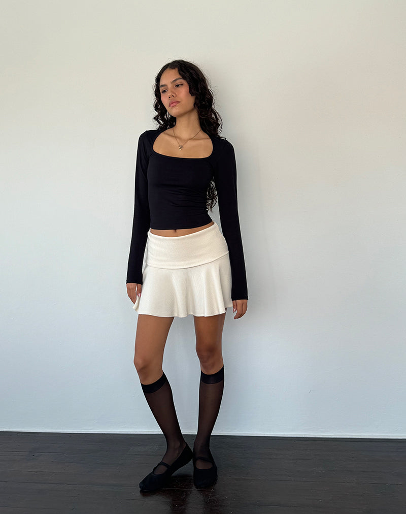 Immagine di Jansu Top a maniche lunghe in lycra nero