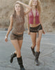 Immagine di Jarelia Stud Shorts in Marrone Sartoriale