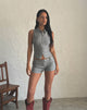 Immagine di Jarli Hot Pants in grigio sartoriale elasticizzato