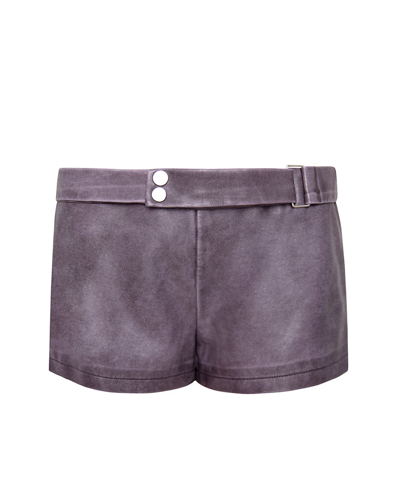 Immagine di Jarli Hot Pants in PU Distressed Washed Plum
