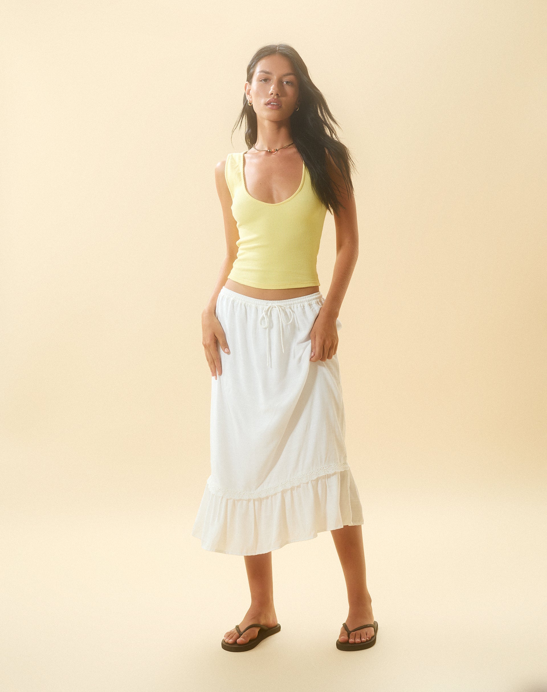 Immagine di Jastio Gilet Top in maglia a coste Lemonade