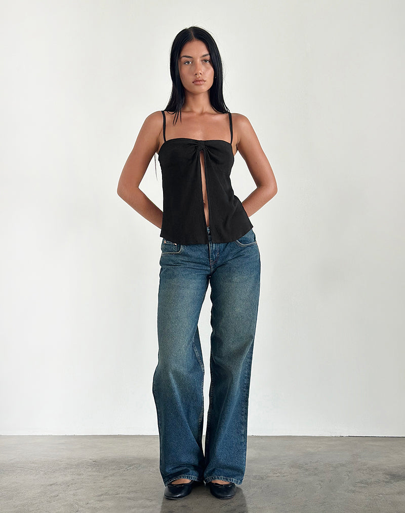 Immagine di Jastipa Longline Butterfly Top in nero