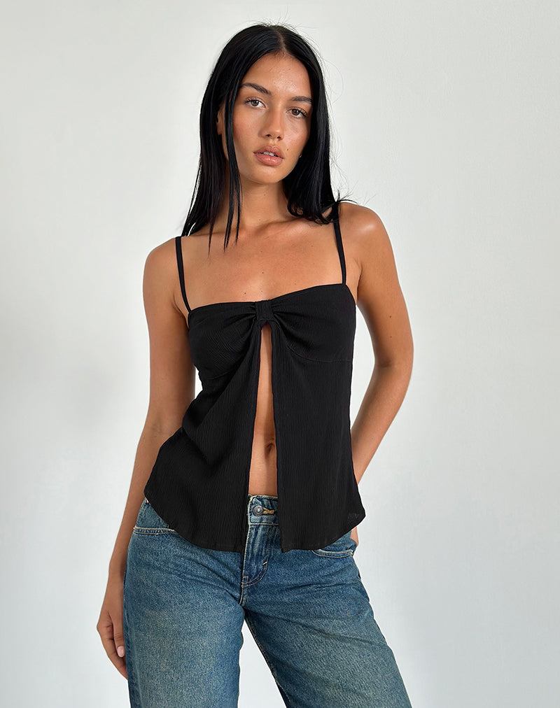 Immagine di Jastipa Longline Butterfly Top in nero