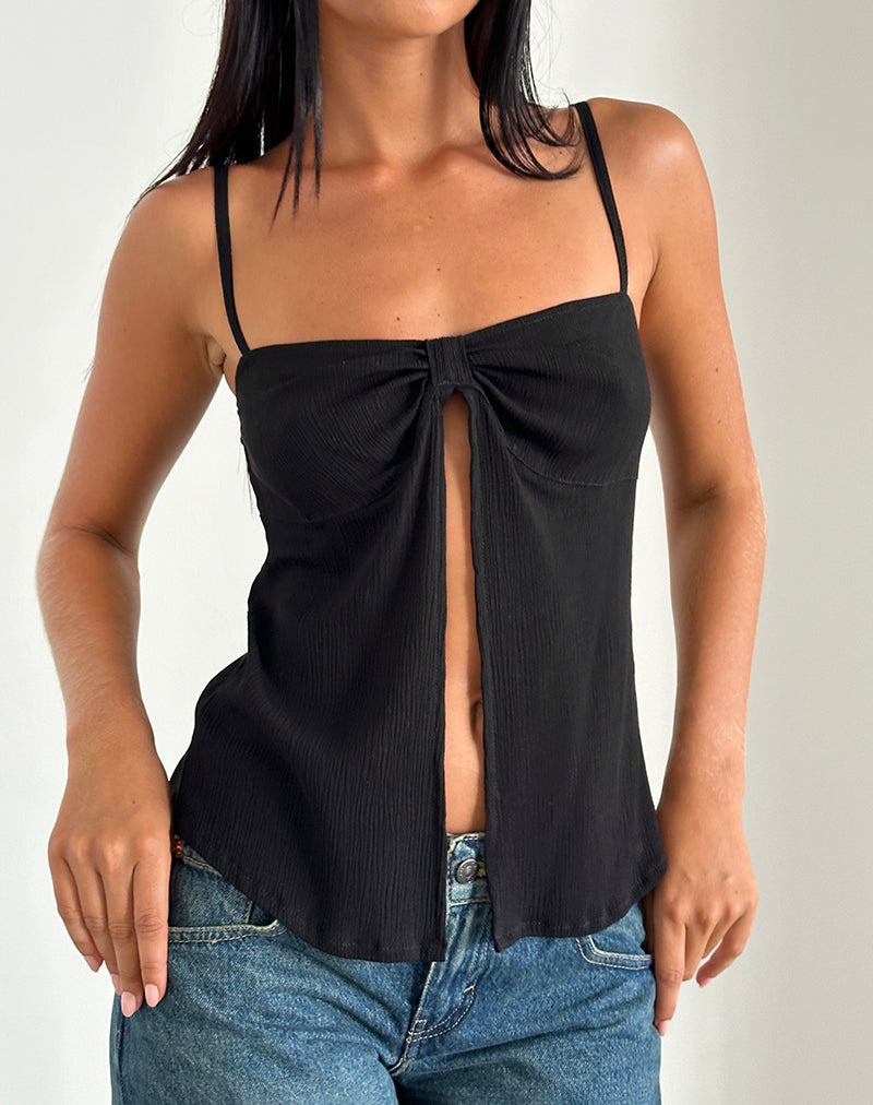 Immagine di Jastipa Longline Butterfly Top in nero