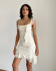Immagine di Jati Mini Dress in pizzo bianco sporco Canina Rose