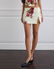 Immagine di Pravara Mini Gonna in Bouquet Roses Crema