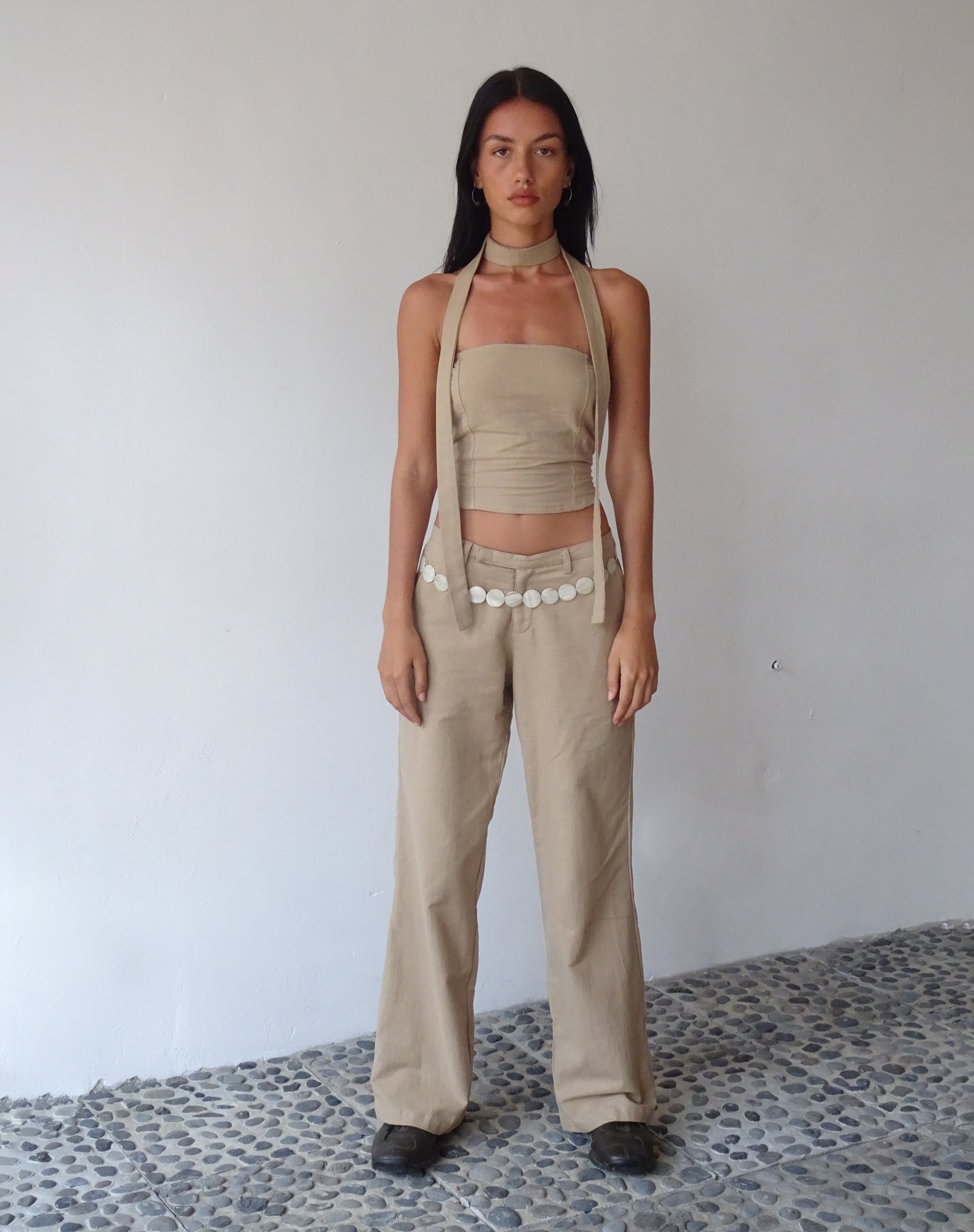 immagine di MOTEL X JACQUIE Pantaloni Jawi in grigio chiaro