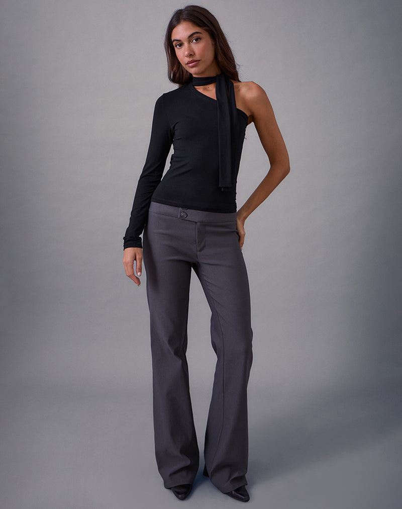 Immagine di Jayahe Top a una manica in jersey di rayon nero