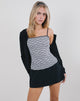 Immagine di Jeiha Cami Top in Gingham Floreale Nero