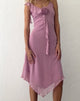 Immagine di Jenani Rosette Ruffle Midi Dress in Light Plum